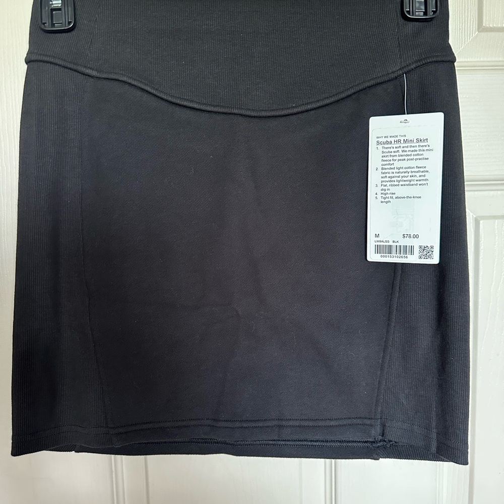 Lululemon Athletica Black Scuba Mini Skirt
